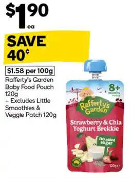 Woolworths Rafferty's Garden Baby Food Pouch offer