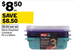Woolworths décor EasyHeat Container offer