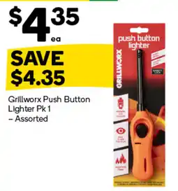 Woolworths Grillworx Push Button Lighter Assorted offer