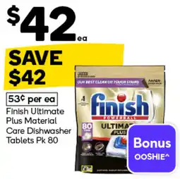 Woolworths Finish Ultimate Plus Material Care Dishwasher Tablets offer