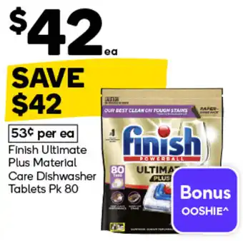 Woolworths Finish Ultimate Plus Material Care Dishwasher Tablets offer