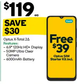 Woolworths Optus X-Total 2A offer