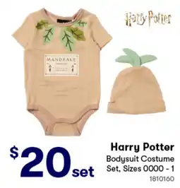 Woolworths Harry Potter Bodysuit Costume Set offer