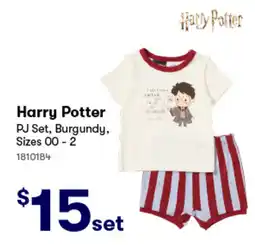 Woolworths Harry Potter PJ Set, Burgundy offer