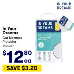 Woolworths In Your Dreams Cot Mattress Protector offer