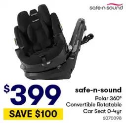 Woolworths safe-n-sound Polar 360° Convertible Rotatable Car Seat 0-4yr offer