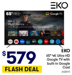 Woolworths EKO 65" 4K Ultra HD Google TV with built-in Google Cast offer