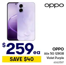 Woolworths OPPO A6x 5G 128GB Violet Purple offer