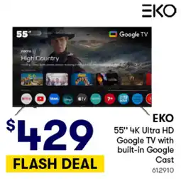Woolworths EKO 55" 4K Ultra HD Google TV with built-in Google Cast offer