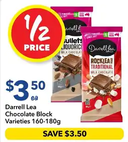 Ritchies Darrell Lea Chocolate Block Varieties offer