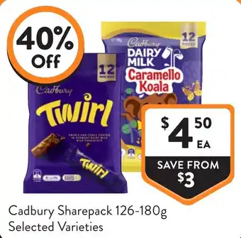 Foodworks Cadbury Sharepack Selected Varieties offer