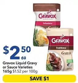 Ritchies Gravox Liquid Gravy or Sauce Varieties offer