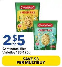 Ritchies Continental Rice Varieties offer