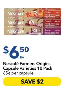 Ritchies Nescafe Farmers Origins Capsule Varieties offer