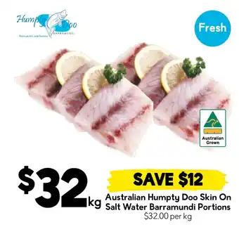 Drakes Australian Humpty Doo Skin On Salt Water Barramundi Portions offer