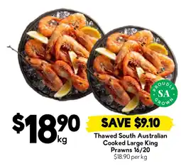 Drakes Thawed South Australian Cooked Large King Prawns offer