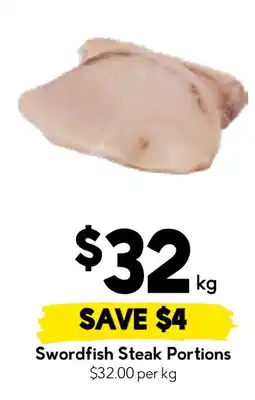 Drakes Swordfish Steak Portions offer