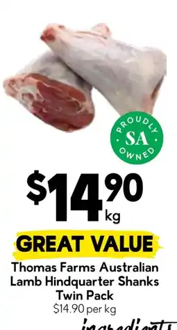 Drakes Thomas Farms Australian Lamb Hindquarter Shanks Twin Pack offer