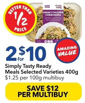 Ritchies Simply Tasty Ready Meals Selected Varieties offer