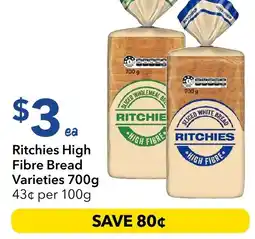 Ritchies Ritchies High Fibre Bread Varieties offer