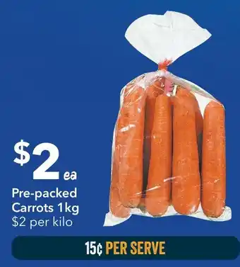 Ritchies Pre-packed Carrots offer