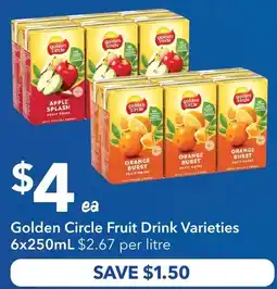 Ritchies Golden Circle Fruit Drink Varieties offer