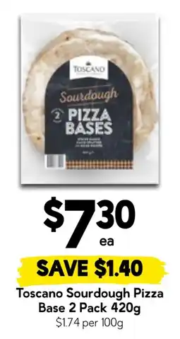 Drakes Toscano Sourdough Pizza Base 2 Pack offer