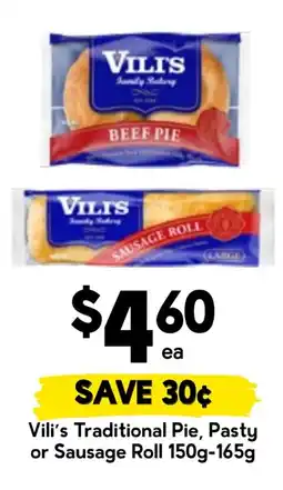 Drakes Vili's Traditional Pie, Pasty or Sausage Roll offer