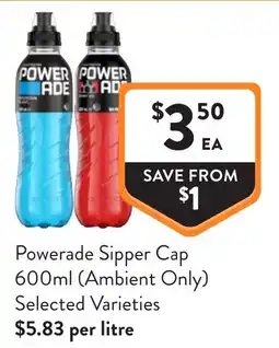 Foodworks Powerade Sipper Cap offer