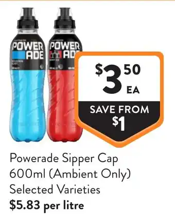 Foodworks Powerade Sipper Cap offer