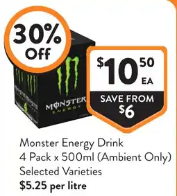 Foodworks Monster Energy Drink offer