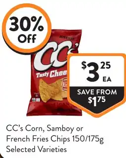 Foodworks CC's Corn, Samboy or French Fries Chips offer