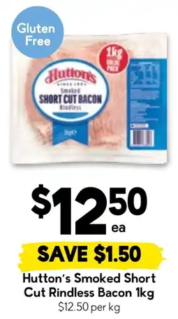 Drakes Hutton's Smoked Short Cut Rindless Bacon offer