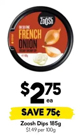 Drakes Zoosh Dips French Onion offer