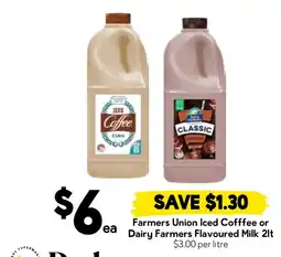Drakes Farmers Union Iced Coffee or Dairy Farmers Flavoured Milk offer