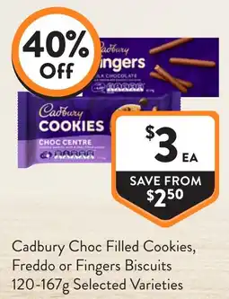 Foodworks Cadbury Choc Filled Cookies offer