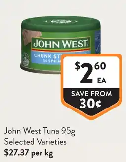 Foodworks John West Tuna offer