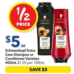 Ritchies Schwarzkopf Extra Care Shampoo or Conditioner Varieties offer