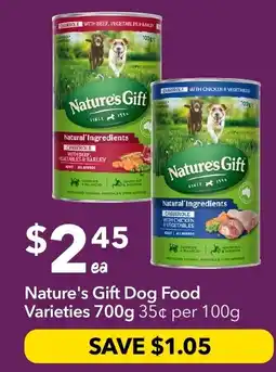 Ritchies Nature's Gift Dog Food Varieties offer