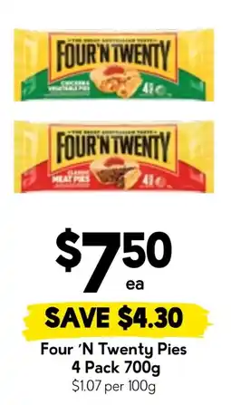 Drakes Four 'N Twenty Pies offer