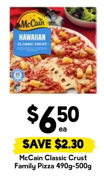 Drakes McCain Classic Crust Family Pizza offer