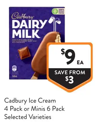 Foodworks Cadbury Ice Cream offer