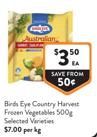 Foodworks Birds Eye Country Harvest Frozen Vegetables offer