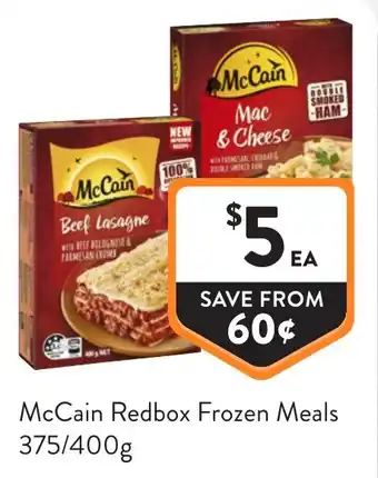 Foodworks McCain Redbox Frozen Meals offer