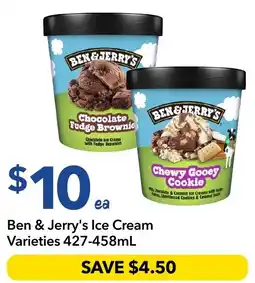 Ritchies Ben & Jerry's Ice Cream Varieties offer