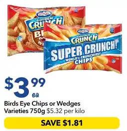 Ritchies Birds Eye Chips or Wedges Varieties offer