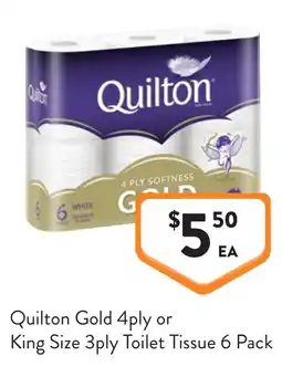 Foodworks Quilton Gold 4ply Toilet Tissue offer