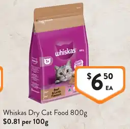 Foodworks Whiskas Dry Cat Food offer