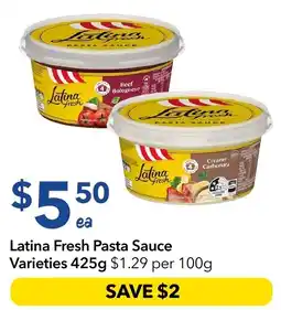 Ritchies Latina Fresh Pasta Sauce Varieties offer