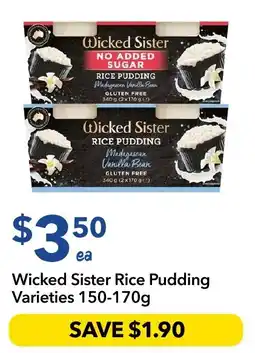 Ritchies Wicked Sister Rice Pudding Varieties offer